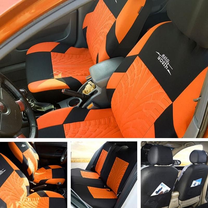 Universal Fashion Tire Trace Style Car Seat Cover Set 