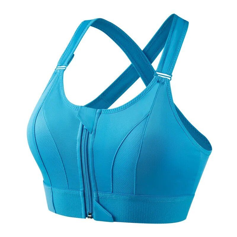 Women Sports Bras Tights Crop Top Yoga Vest Color: Blue Size: S|M|L|XL|2XL|3XL|4XL|5XL 