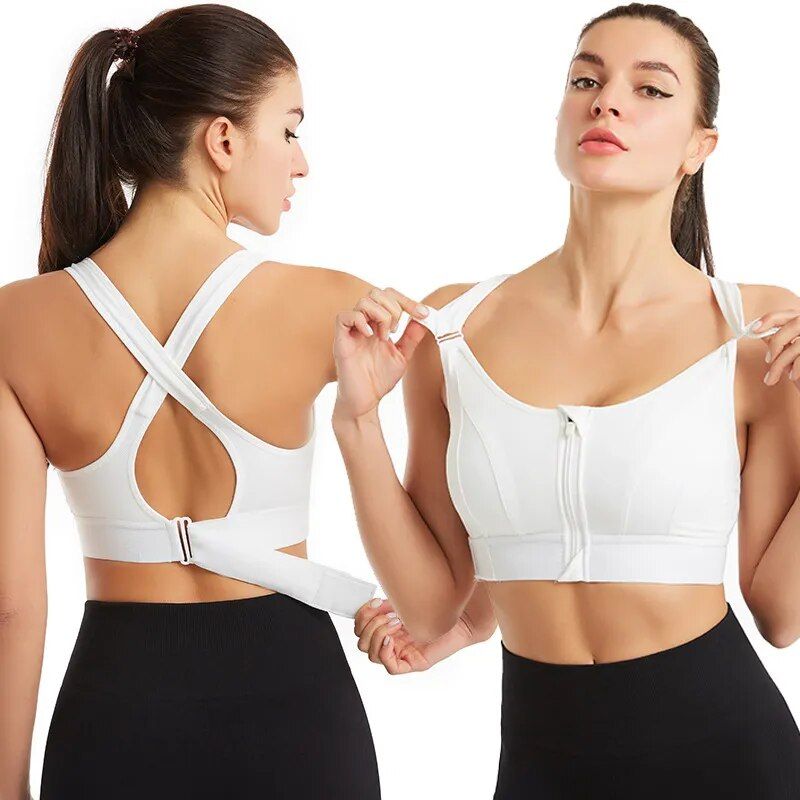 Women Sports Bras Tights Crop Top Yoga Vest Color: White Size: S|M|L|XL|2XL|3XL|4XL|5XL 