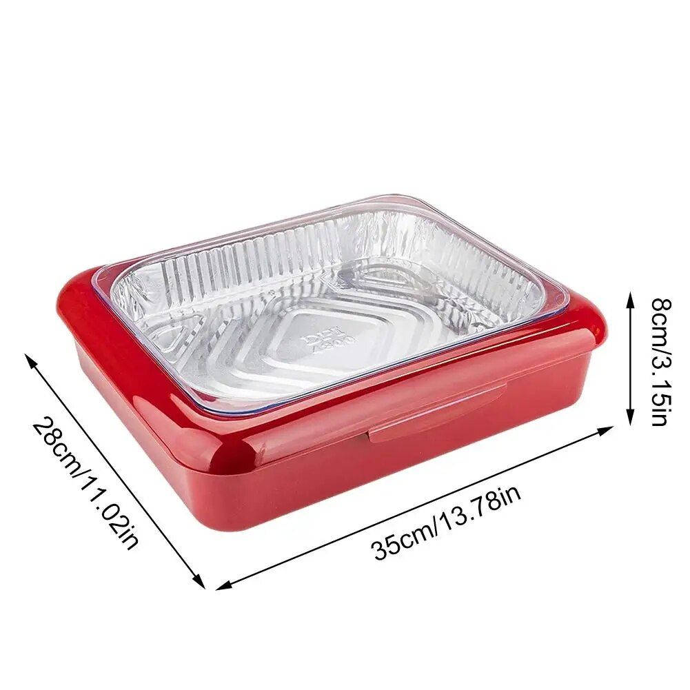 Large Capacity Insulation Lunch Box Color: Red 