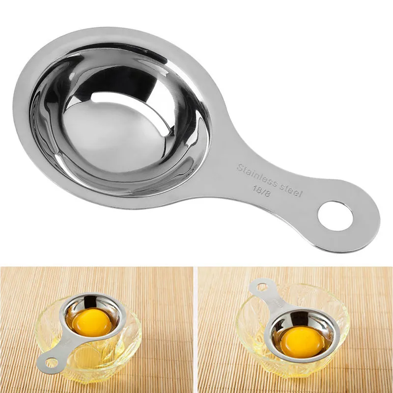 Egg White Separator Stainless Steel Tools Eggs Yolk Filter Gadgets Kitchen Accessories Separating Funnel Spoon Divider Utensils 