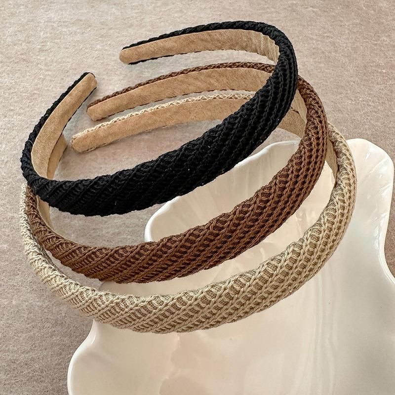 Elegant Vintage Hairband - Classic Black & White Hoop Headband for Women and Girls 