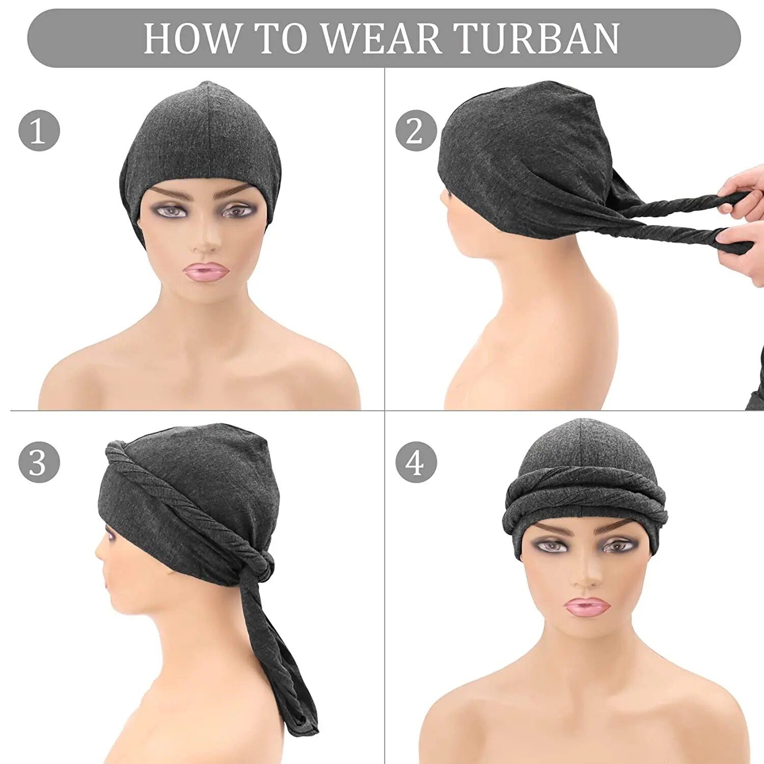 Men's Premium Vintage Solid Color Turban 