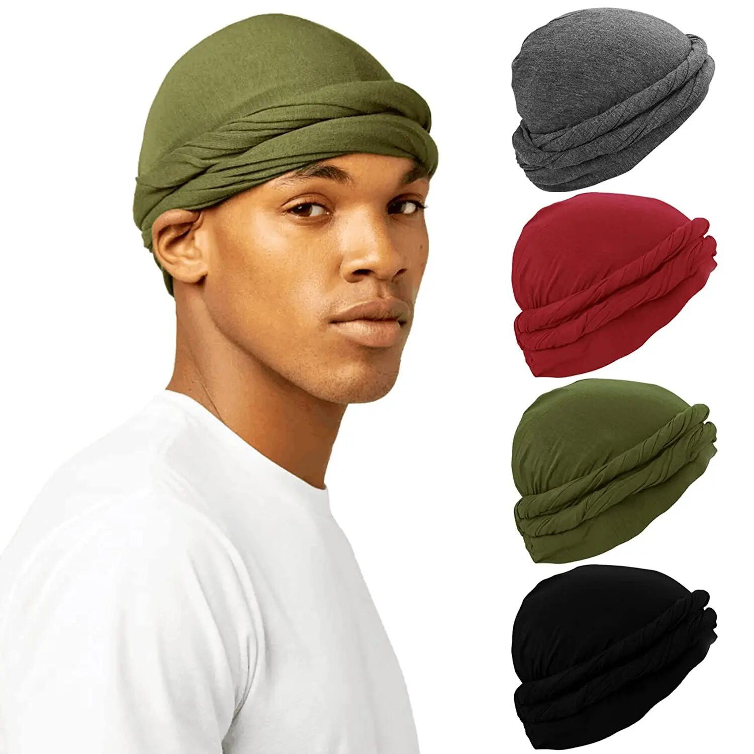 Men's Premium Vintage Solid Color Turban 