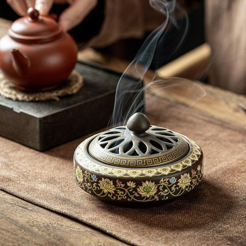 Elegant Ceramic Incense Burner for Home and Yoga Spaces 