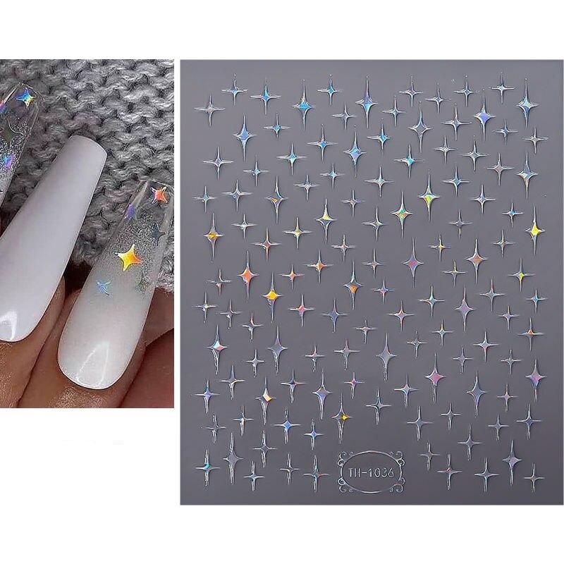 Glittering Sakura Nail Art Stickers Type: Sparkles 2 